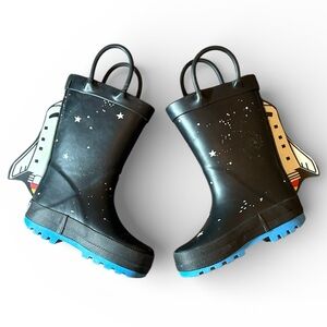 Carters kids unisex rocket space stars astronaut waterproof rain boots